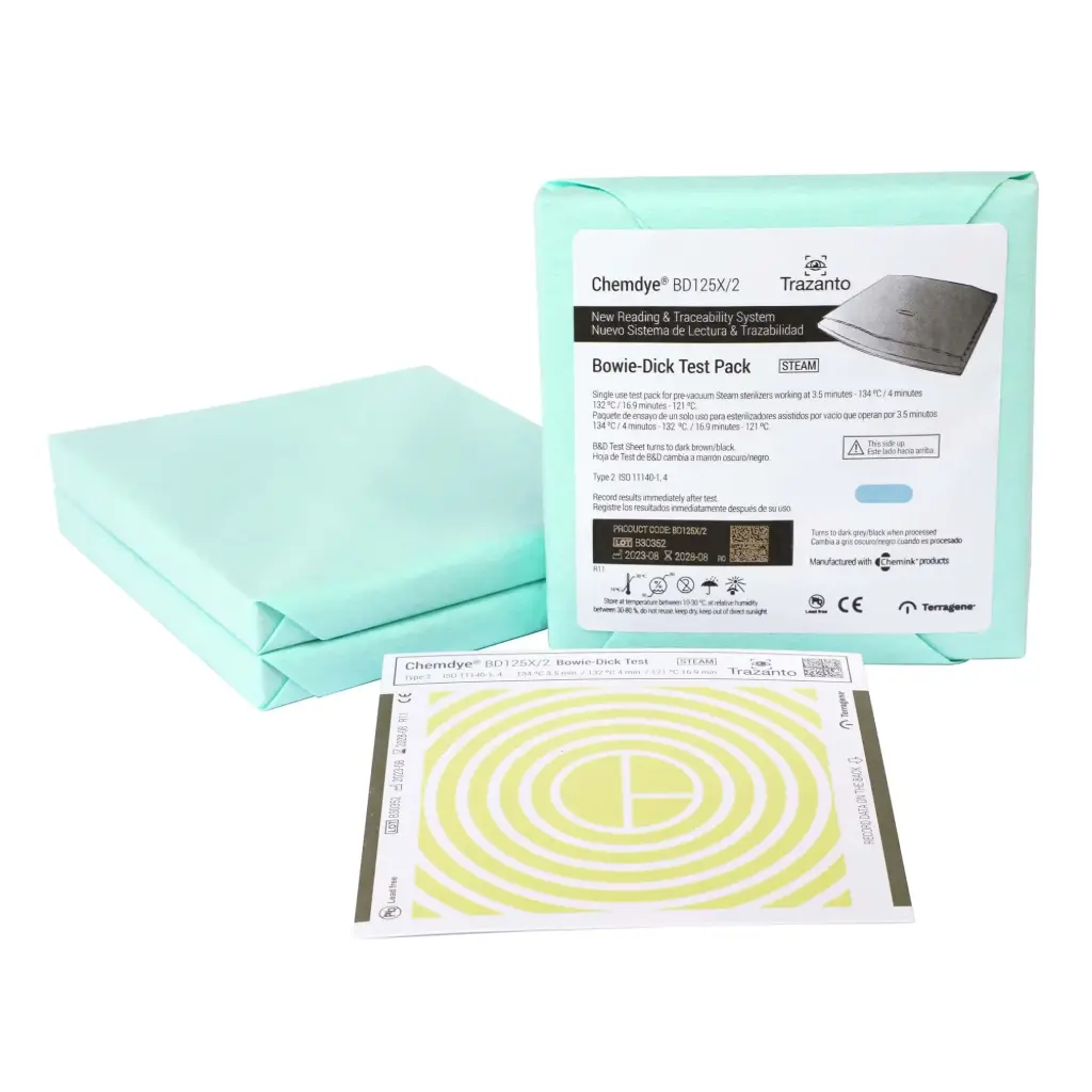 Paquete de prueba Bowie-Dick. Presentación: Caja con 20 piezas