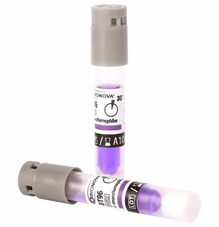 INDICADOR BIOLÓGICO PARA PERÓXIDO DE HIDRÓGENO DE 30 MIN. PRESENTACIÓN: CAJA CON 50 PIEZAS.