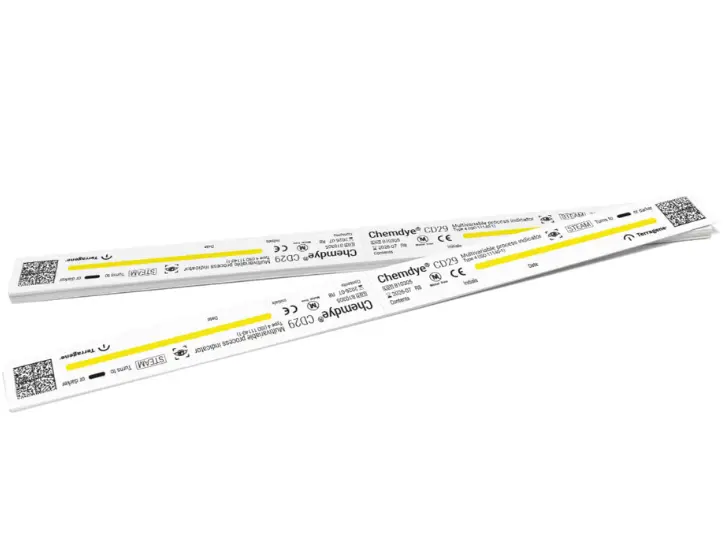 Indicador químico multivariable para vapor. Presentación: Caja con 250 piezas