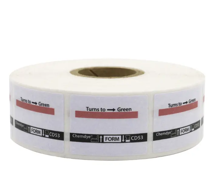 INDICADOR DE ETIQUETAS AUTOADHESIVAS PARA LTSF. PRESENTACIÓN: CAJA CON 12 ROLLOS ( 750 ETIQUETAS CON ROLLO)