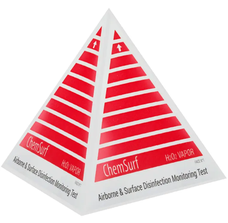 INDICADOR QUÍMICO PARA DESINFECCIÓN DE SALAS VHP. MARCA TERRAGENE.