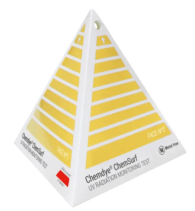 INDICADOR QUÍMICO 3D PARA DESINFECCIÓN POR RADIACIÓN UV