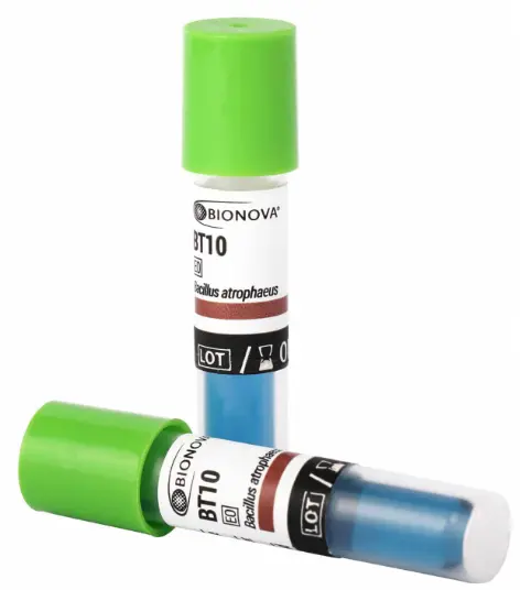 48h INDICADOR BIOLÓGICO PARA EtO. PRESENTACIÓN: CAJA CON 100 PIEZAS. 