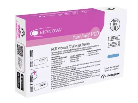1h KIT DE PAQUETES DE PRUEBA PARA VAPOR (CON INTEGRADOR DE FRENTE MÓVIL). PRESENTACIÓN: CAJA CON 25 PRUEBAS + 25 BIOLÓGICOS. MARCA TERRAGENE.