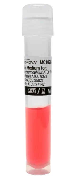 MEDIO DE CULTIVO CON INDICADOR DE pH PARA G. STEAROTHERMOPHILUS, B. SUBTILIS, B. ATROPHAEUS Y B. PUMILUS. MARCA TERRAGENE.