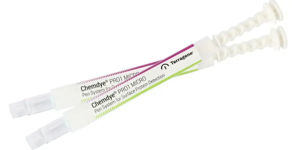 [PRO1 MICRO CHEM 20] SISTEMA DE LÁPIZ DE ALTA SENSIBILIDAD PARA LA CUANTIFICACIÓN DE PROTEÍNAS DE SUPERFICIE. PRESENTACIÓN: CAJA CON 20 PIEZAS. MARCA TERRAGENE.