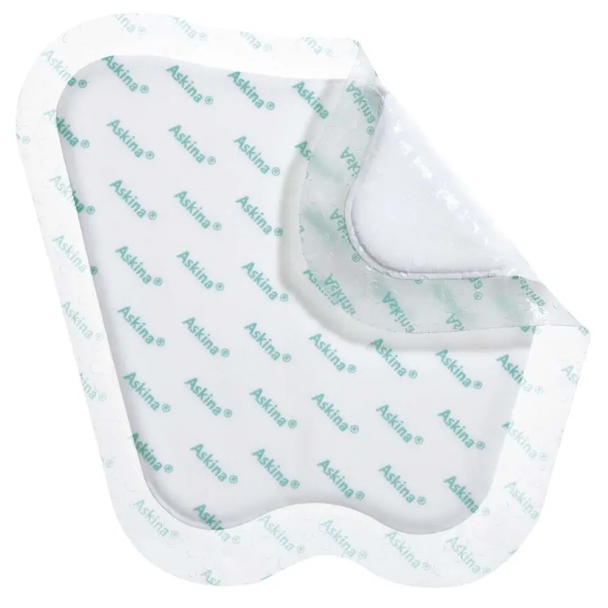 ASKINA DRESSIL. APÓSITO OCLUSIVO. ESPUMA DE PULIURETANO DE SILICONA CON REBORDE ANATÓMICO PARA SACRO DE 16 x 17.5 CM.