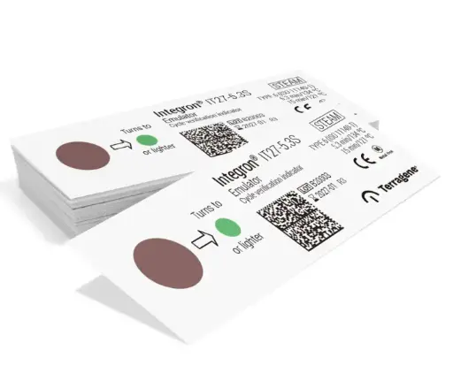 [IT27-5.3S] INDICADOR DE EMULADOR PARA VAPOR (5.3 MIN/134°C-15 MIN/121°C. TINTA MORADA)