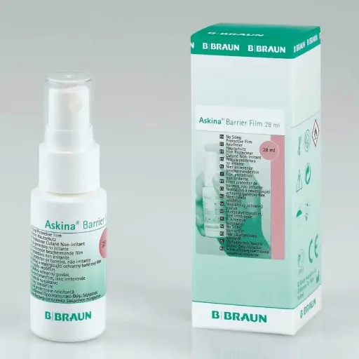 [40002801] ASKINA BARRIER FILM. APÓSITO LÍQUIDO. PELÍCULA PROTECTORA NO IRRITANTE PARA LA PIEL. ENVASE CON VÁLVULA DE 28 ML.
