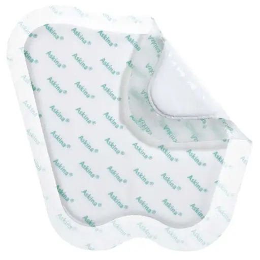 [5491605] ASKINA DRESSIL. APÓSITO OCLUSIVO. ESPUMA DE PULIURETANO DE SILICONA CON REBORDE ANATÓMICO PARA SACRO DE 16 x 17.5 CM.