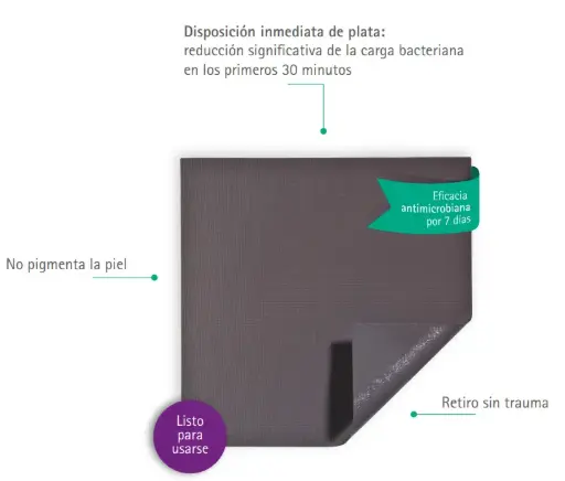 [6201010] ASKINA CALGITROL. APÓSITO DE ALGINATO DE PLATA DE 10 x 10 CM.